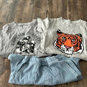 Boys Uniqlo T-Shirts and 1 Pair of Shorts Size 5-6